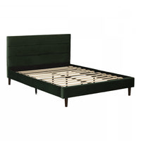 Maliza Upholstered Queen Platform Bed - Green  