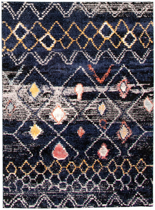 Makondo Classic Navy Blue Area Rug - 5'3\" x 7'3\"