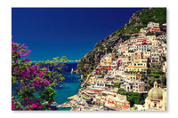 Town Of Positano, Italy 28x42 Wall Art Frame And Fabric Panel