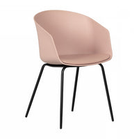 Flam Chair with Metal Legs - Pink/Black  