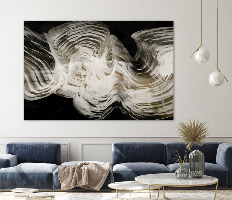 \"White Strokes\" Giant Art 84x54 Wall Art