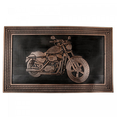 Harley Motorcycle Rubber Mat Floormat|Tapis de plancher en caoutchouc orné d’une moto Harley