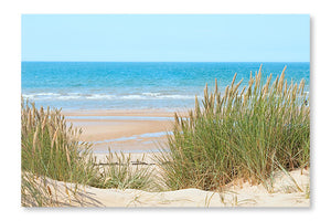 Sand Beach In Formby, Uk 16x24 Wall Art Frame And Fabric Panel
