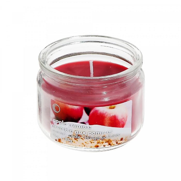 3 Oz Scented Glass Jar with Lid Apple Crumble - Set of 4 Candle
