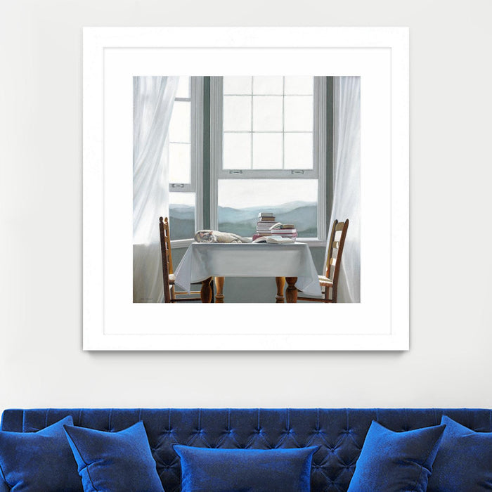 \"Accidental Scholar\" Matted and Framed White 36x36 Wall Art