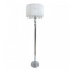 Elegant Designs Trendy Romantic Sheer Shade Floor Lamp with Hanging Crystals
