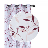 Decorative Polyester Panel Leafy Burgundy 96