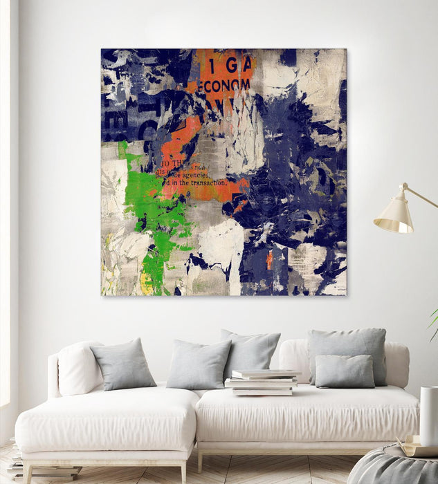 \"Economic Shift I\" Giant Art 54x54 Wall Art