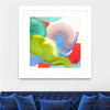 "Vav 05" Matted and Framed White 30x30 Wall Art
