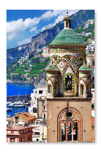 Architecture of Beautiful Amalfi 24x36 Wall Art Fabric Panel Without Frame