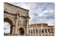 Arch of Titus Near Ancient Colosseum in Rome 24x36 Wall Art Fabric Panel Without Frame
