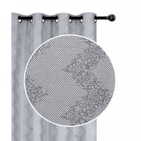 Jacquard Panel Chevron Grey 84