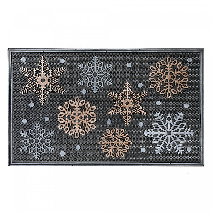 Rubber Snowflakes Floormat