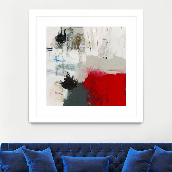 \"The Mountain Comes To You\" Matted and Framed White 30x30 Wall Art