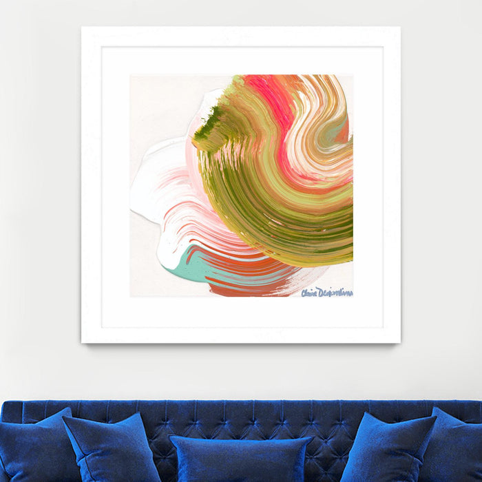 \"Night On The Town\" Matted and Framed White 36x36 Wall Art
