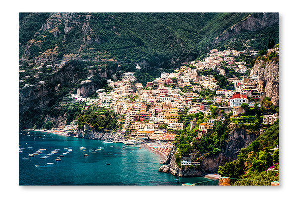 Amazing Amalfi Coast 24x36 Wall Art Frame And Fabric Panel