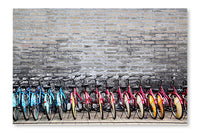 Bicycles 16x24 Wall Art Fabric Panel Without Frame