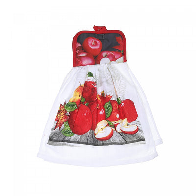 Tie Hand Towel Fresh Apples - Set of 2|Essuie-mains noué orné de pommes fraîches - ensemble de 2