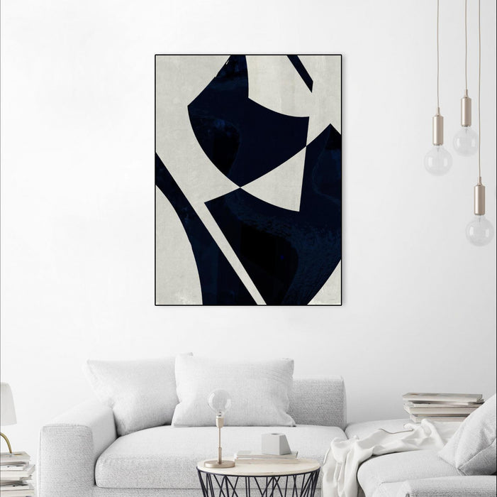 \"Black Machine I\" Canvas Framed Black 18x24 Wall Art