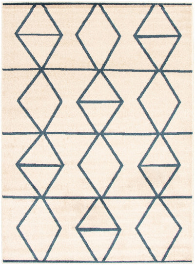 Anandi Ivory-Blue Area Rug - 7'10" x 10'2"