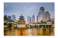 Guiyang, China Skyline 24x36 Wall Art Frame And Fabric Panel