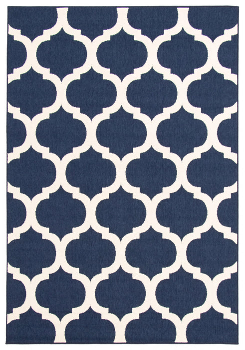 Sophie Ivory-Navy Area Rug - 5'3\" x 7'7\"