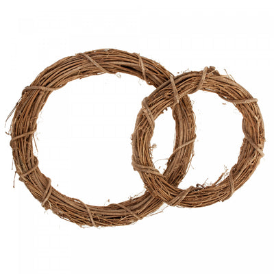Vine Wreath Natural Set of 2 Artificial Flower|Ensemble 2 couronnes de vigne naturelles