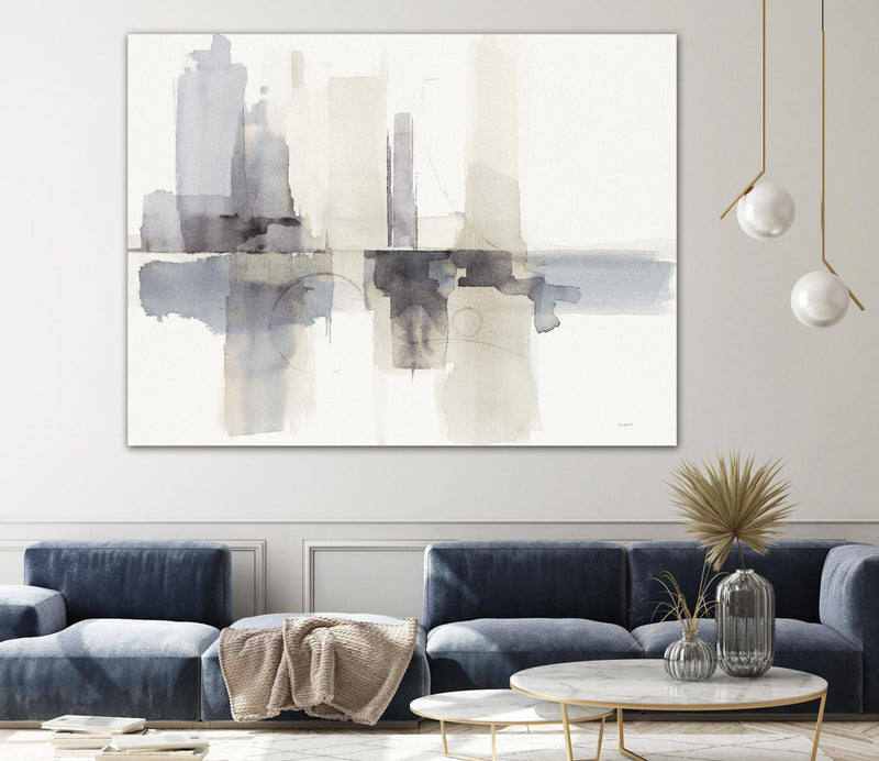 \"Improvisation Ii Gray\" Giant Art 72x54 Wall Art