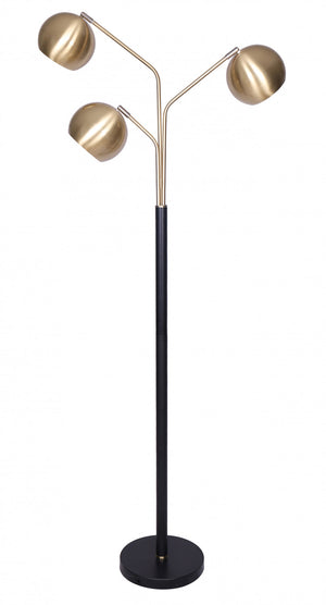 67" Black Gold Kacey Floor Lamp Lighting|Lampe à pied Kacey de 67 po, noir et doré|D50BMPCT
