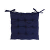 Polyester Tufted Chair pad 18 x 18 Navy Blue - Set of 2