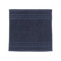 Basketweave Wash Cloth 12 x 12 Navy Blue - Set of 6 Towels