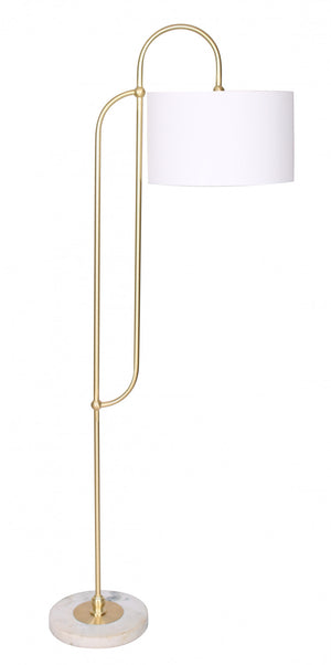 Brushed Gold Arched Floor Lamp