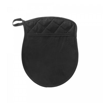 Quilted Potholder with Pocket Black - Set of 4|Poignée piquée noire avec pochette - ensemble de 4