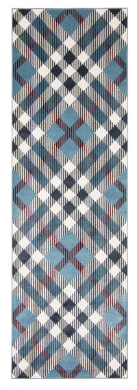 Kors Blue Machine Washable Area Rug - 2'6