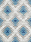 Lav Diamond Blue 7x10 Area Rug