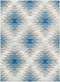 Lav Diamond Blue 7x10 Area Rug