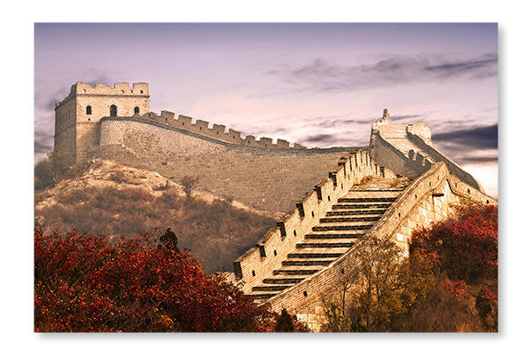 Great Wall in The Clouds 28x42 Wall Art Fabric Panel Without Frame