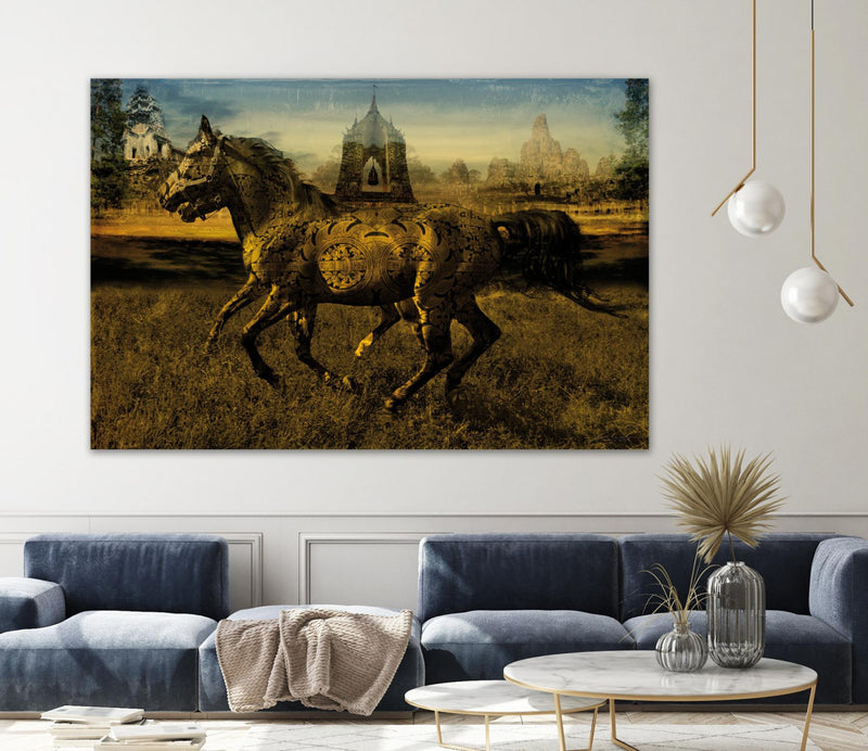 \"2 Horses\" Giant Art 72x48 Wall Art