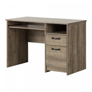 Tassio Desk with Keyboard Tray - Weathered Oak 