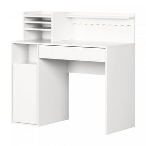 Crea Craft Table With Hutch - Pure White