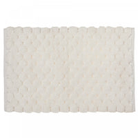 Handwoven Pompom Bathmat White 20 x 32 Bathmat