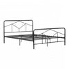 Sazena Queen Geometric Metal Platform Bed - Matte Black