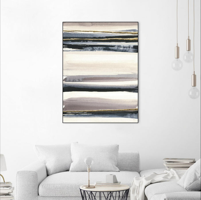 \"Gilded Grey Iii\" Canvas Framed Black 30x40 Wall Art
