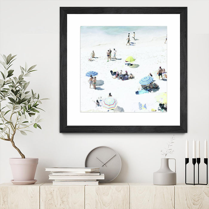 \"Happy Days\" Matted and Framed Black 30x30 Wall Art