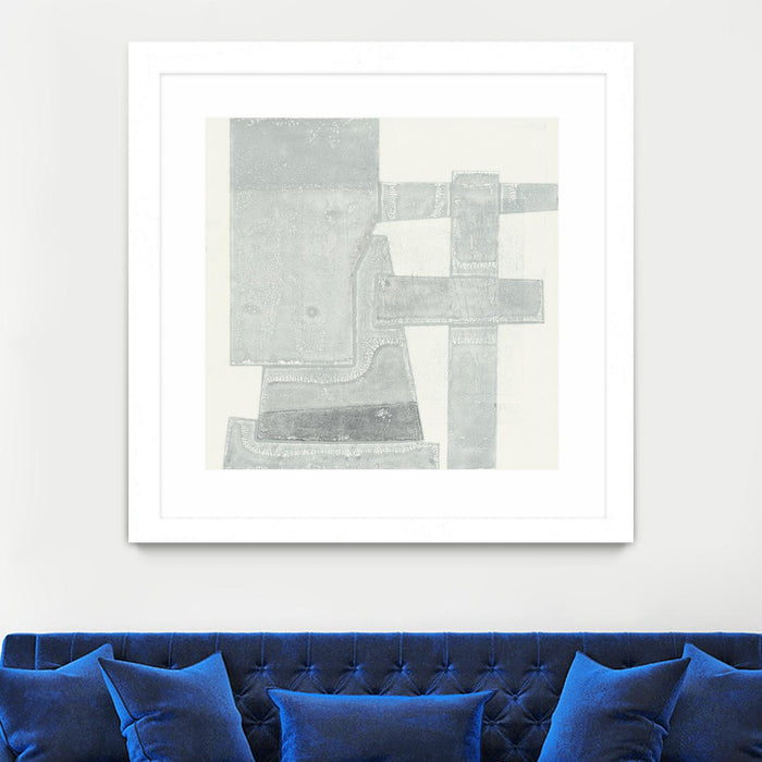 \"Orien\" Matted and Framed White 30x30 Wall Art