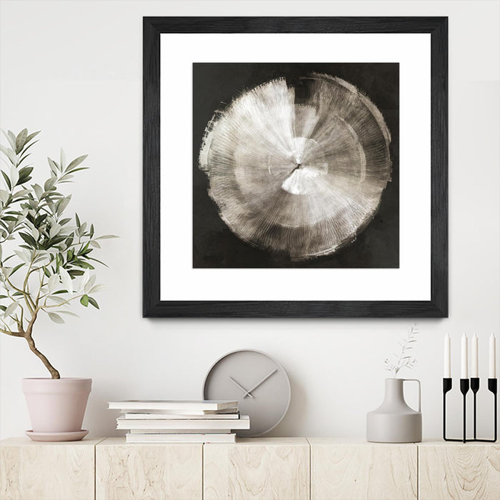 \"Touch Of Silver\" Matted and Framed Black 36x36 Wall Art