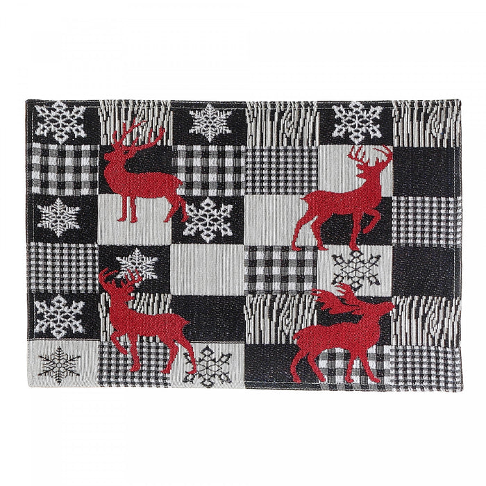 Tapestry Placemat White Buffalo Reindeer