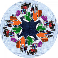 Polyester Digital Print Tablecloth Santa's Helpers