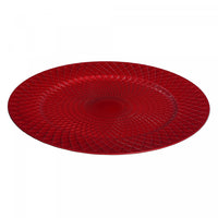 Charger Plate Dotted Diamond Red 13