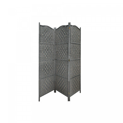 3 Panel Woven Bamboo Screen Rowan|Paravent Rowan en bambou tissé à 3 panneaux